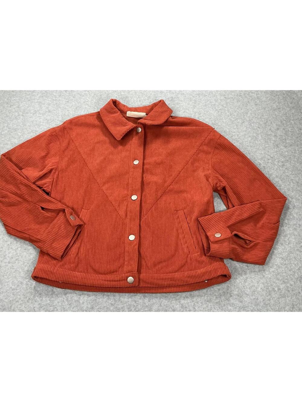 Savanna Jane Rust Orange Corduroy Jacket Size Small